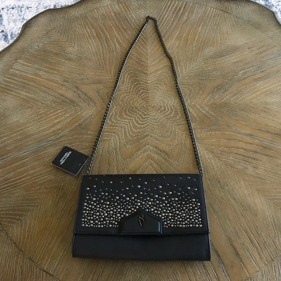 Simply Vera Vera Wang Handbags - Simply Vera Wang Black Studded Crossbody Bag